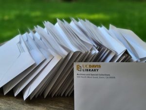photo depicting envelopes with UC Davis Library return address